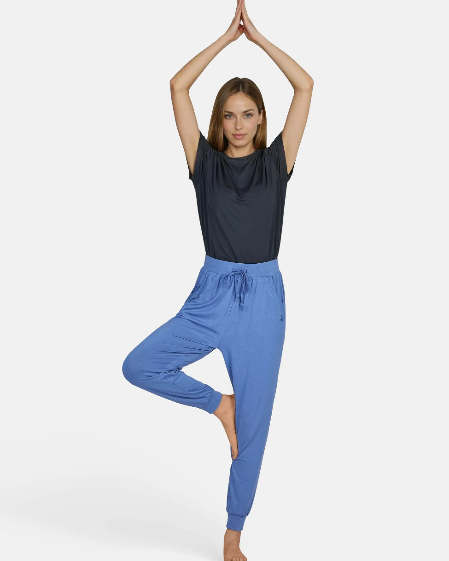 Curare Long Pants Wide Leg - Queen Blue L – Ansicht 4