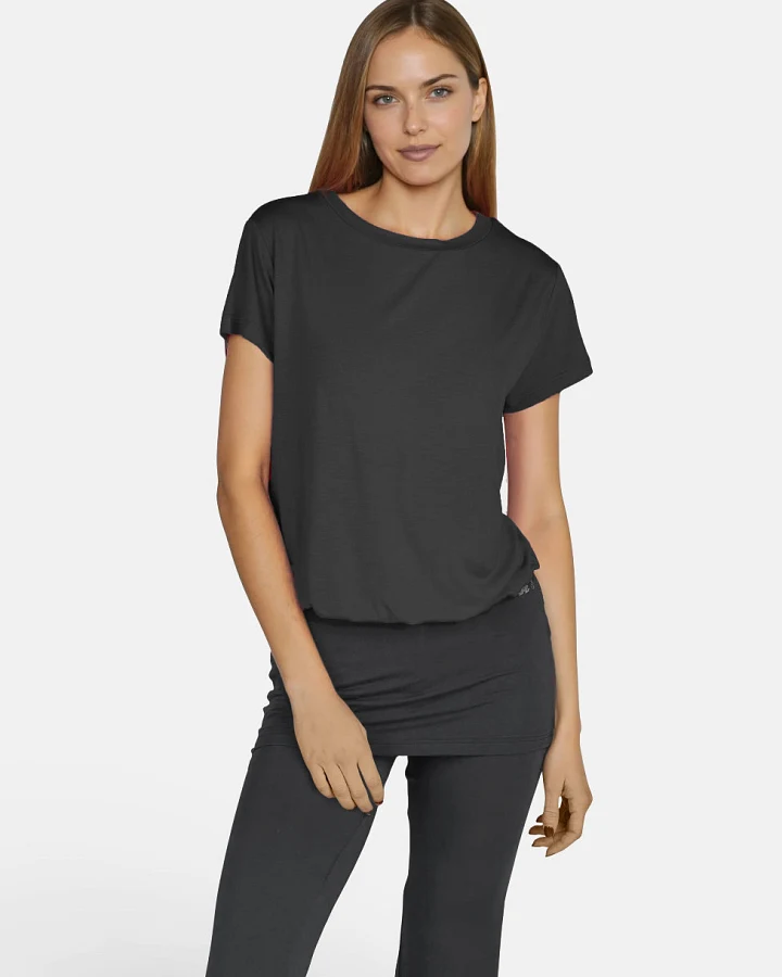 Curare Top Round Neck - Black L