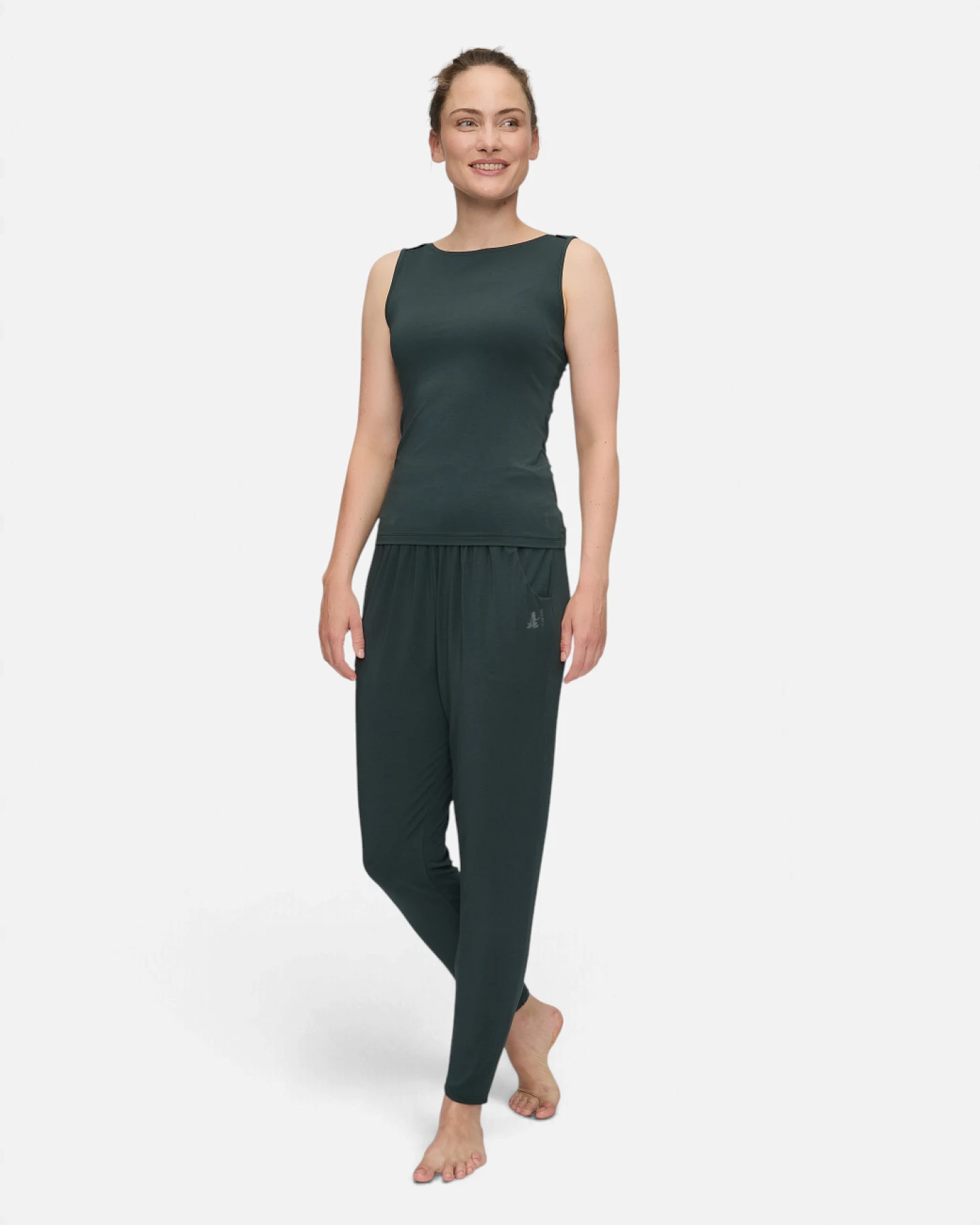 Curare Boat Neck Top - Dark Forest M – Ansicht 2