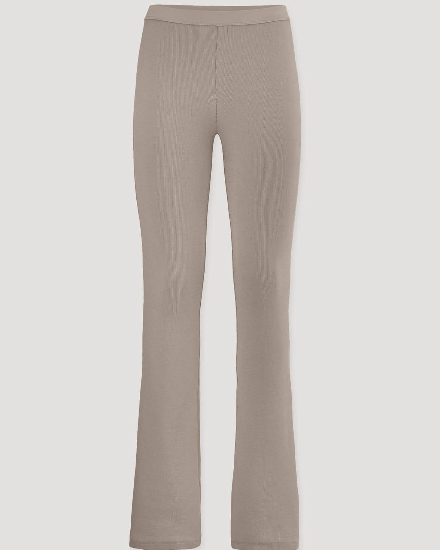 hessnatur Damen Leggings Flared SOFT RIB aus Bio-Baumwolle - beige - Größe 44 – Ansicht 3