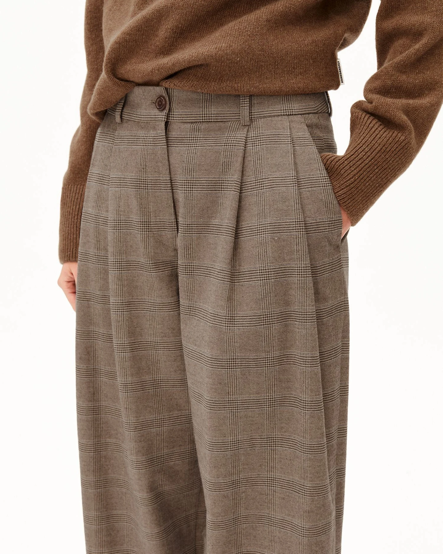 ARMEDANGELS Hose CHECK WIDE PLEATED – Ansicht 4