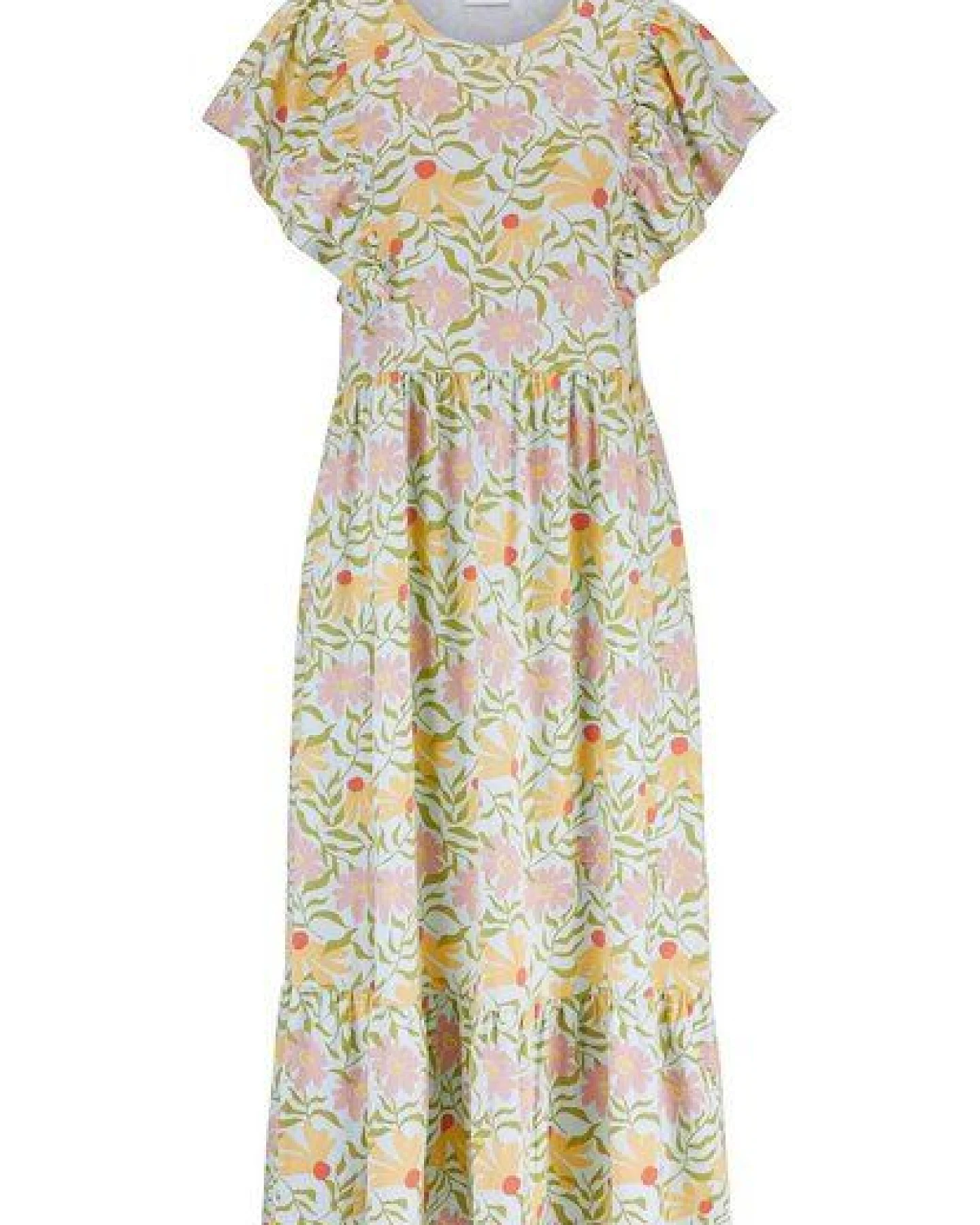 hessnatur Print Jersey Kleid Midi Relaxed aus reiner Bio-Baumwolle – Ansicht 3