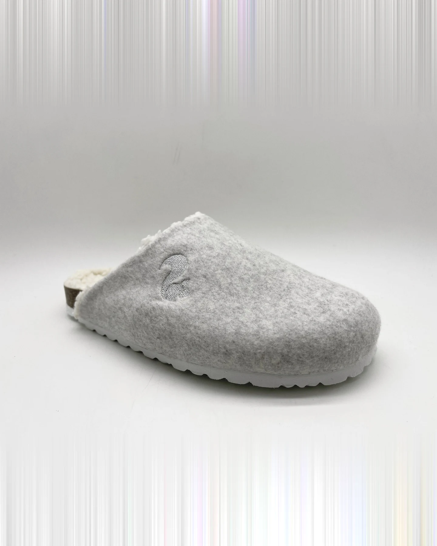 thies Damen vegan Clog Biologisch Bio Hellgrau – Ansicht 2