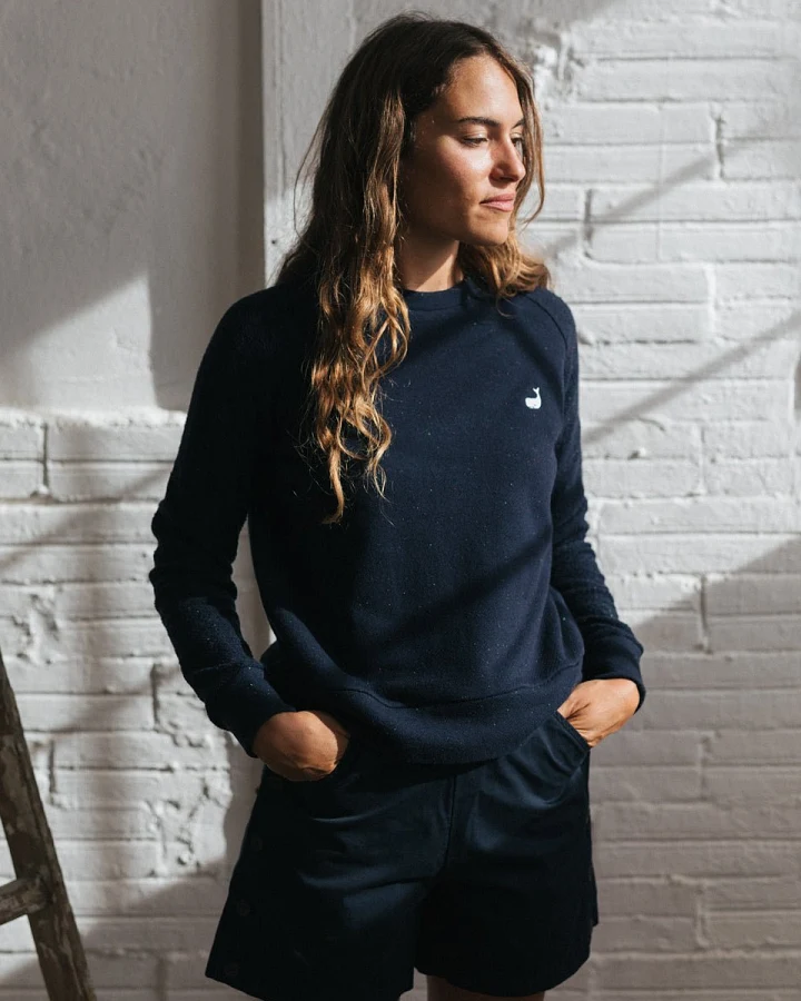 TWOTHIRDS Damen vegan Sweatshirt Santa Fe Navy