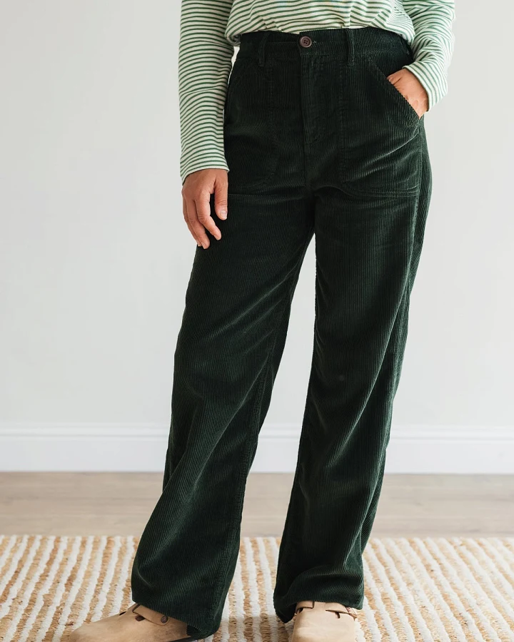 TWOTHIRDS Damen vegan Hose Banna Dunkelgrün
