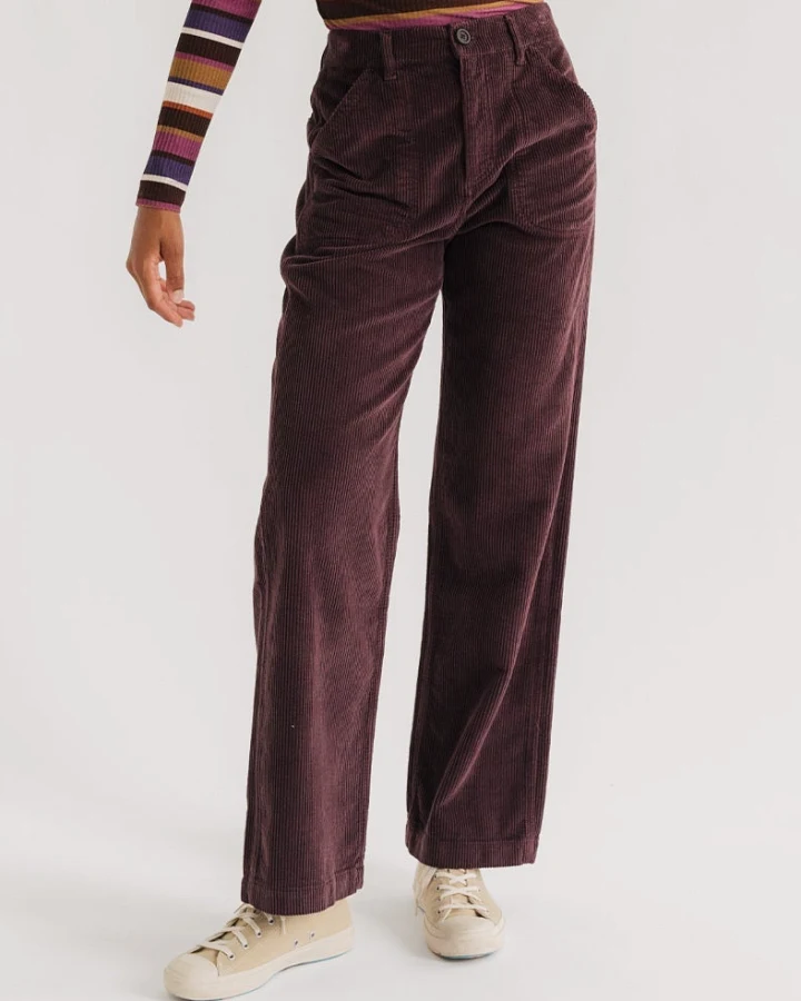 TWOTHIRDS Damen vegan Hose Banna Rosinenbraun