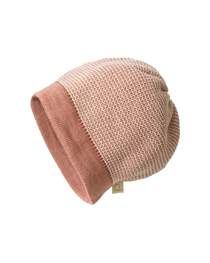 Disana Kinder Mütze Beanie Bio-Merinowolle melange-rose Gr.1 (42-46 cm)