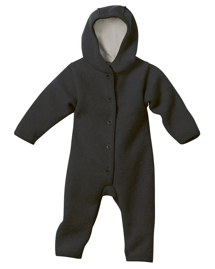 Disana Baby Walk-Overall Bio-Merinowolle anthrazit Gr.74/80