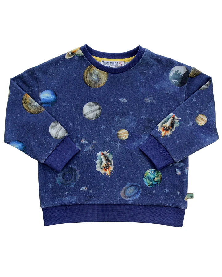 Enfant Terrible - Sweatshirt "Planeten" midnight-greymelange