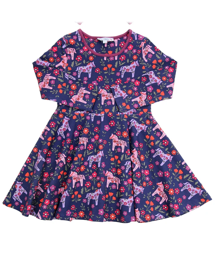 Enfant Terrible - Drehkleid "Pferde" midnight