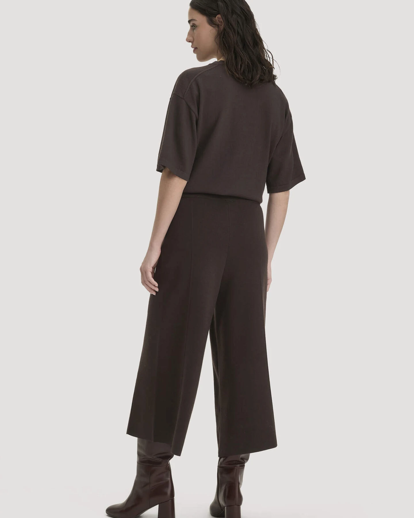 hessnatur Damen Strick-Culotte Relaxed aus Bio-Merinowolle - braun - Größe XL – Ansicht 2