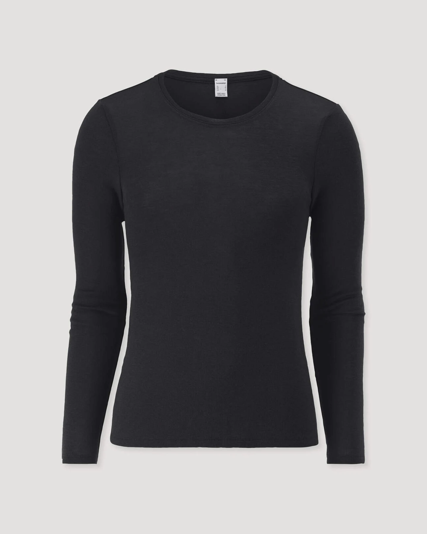 hessnatur Herren Longsleeve PURE FUNCTION aus Bio-Merinowolle und Seide - schwarz - Größe XL – Ansicht 3