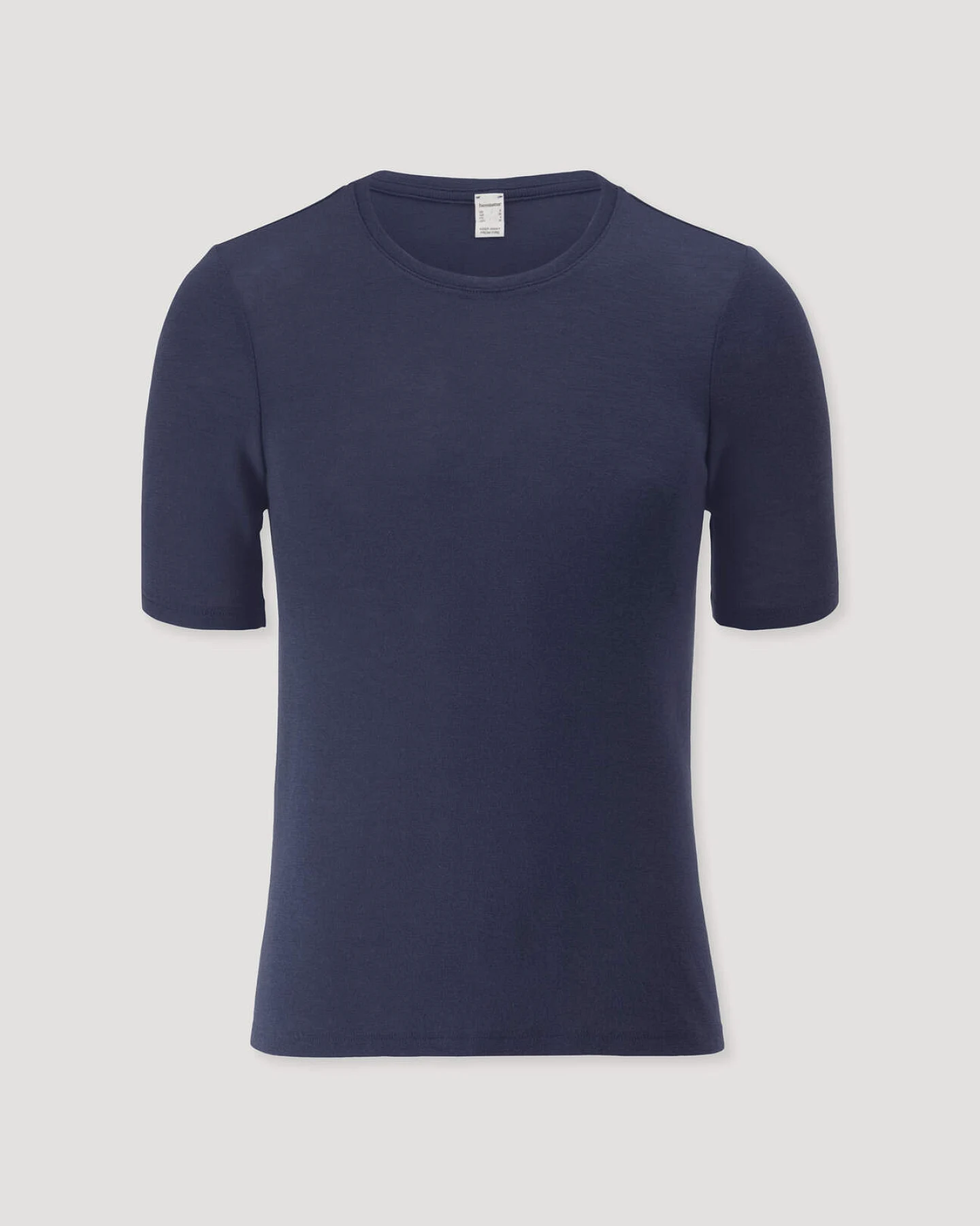 hessnatur Herren T-Shirt PURE FUNCTION aus Bio-Merinowolle und Seide - blau - Größe L – Ansicht 3