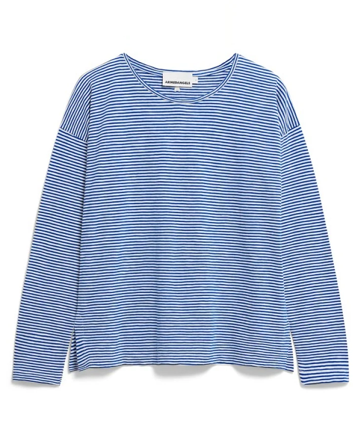 Produktseite: ARMEDANGELS - Women's Xianaa Lovely Stripes - Longsleeve Gr XS blau