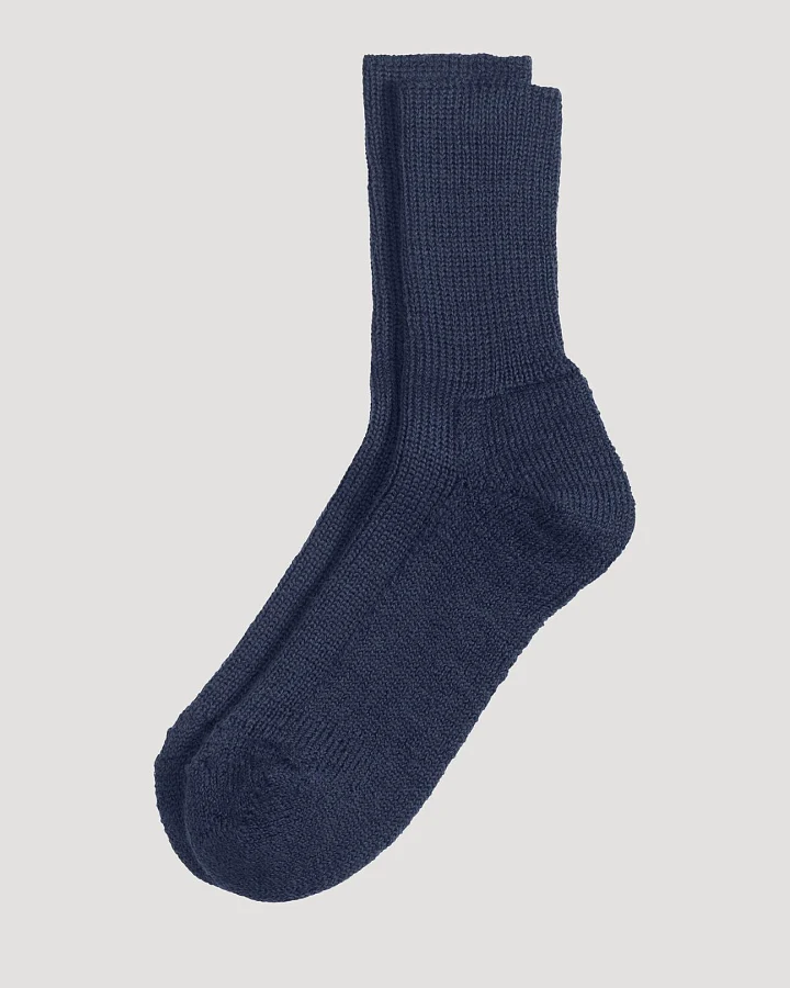 hessnatur Wollsocke aus Bio-Merinowolle - blau - Größe 36/37