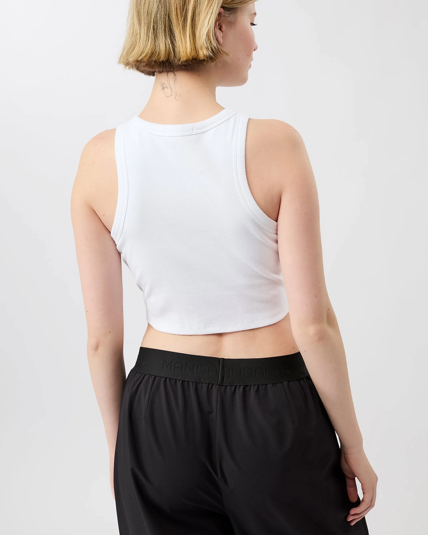 MANDALA Damen vegan Top Athleisure Weiß – Ansicht 2
