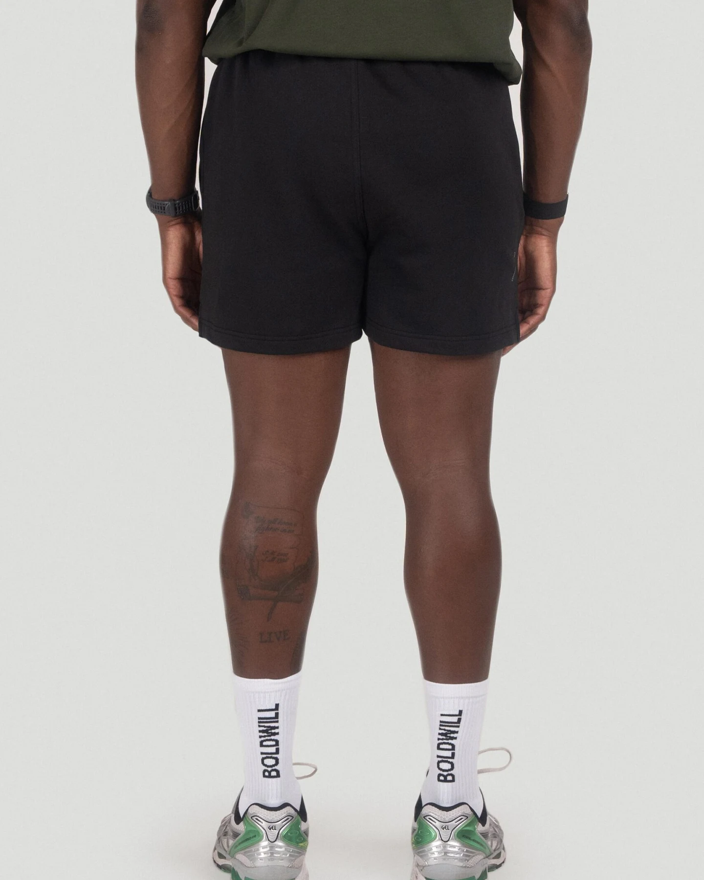 Boldwill Herren vegan Shorts In Anthrazit Und Schwarz – Ansicht 2