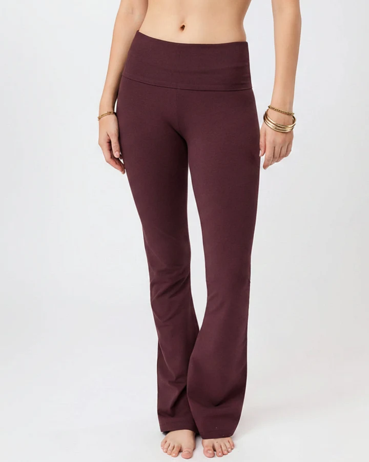 Mandala Yogahose Classic Rolldown - Ruby L