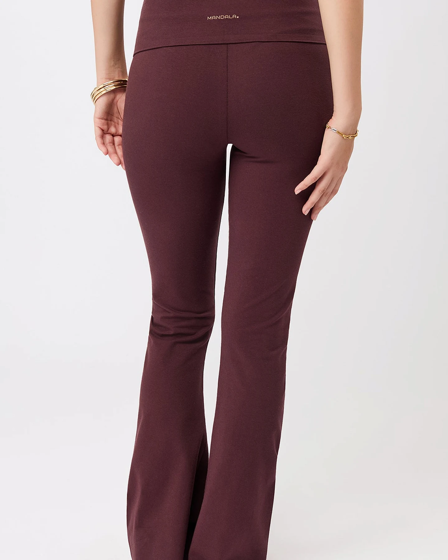 Mandala Yogahose Classic Rolldown - Ruby S – Ansicht 3