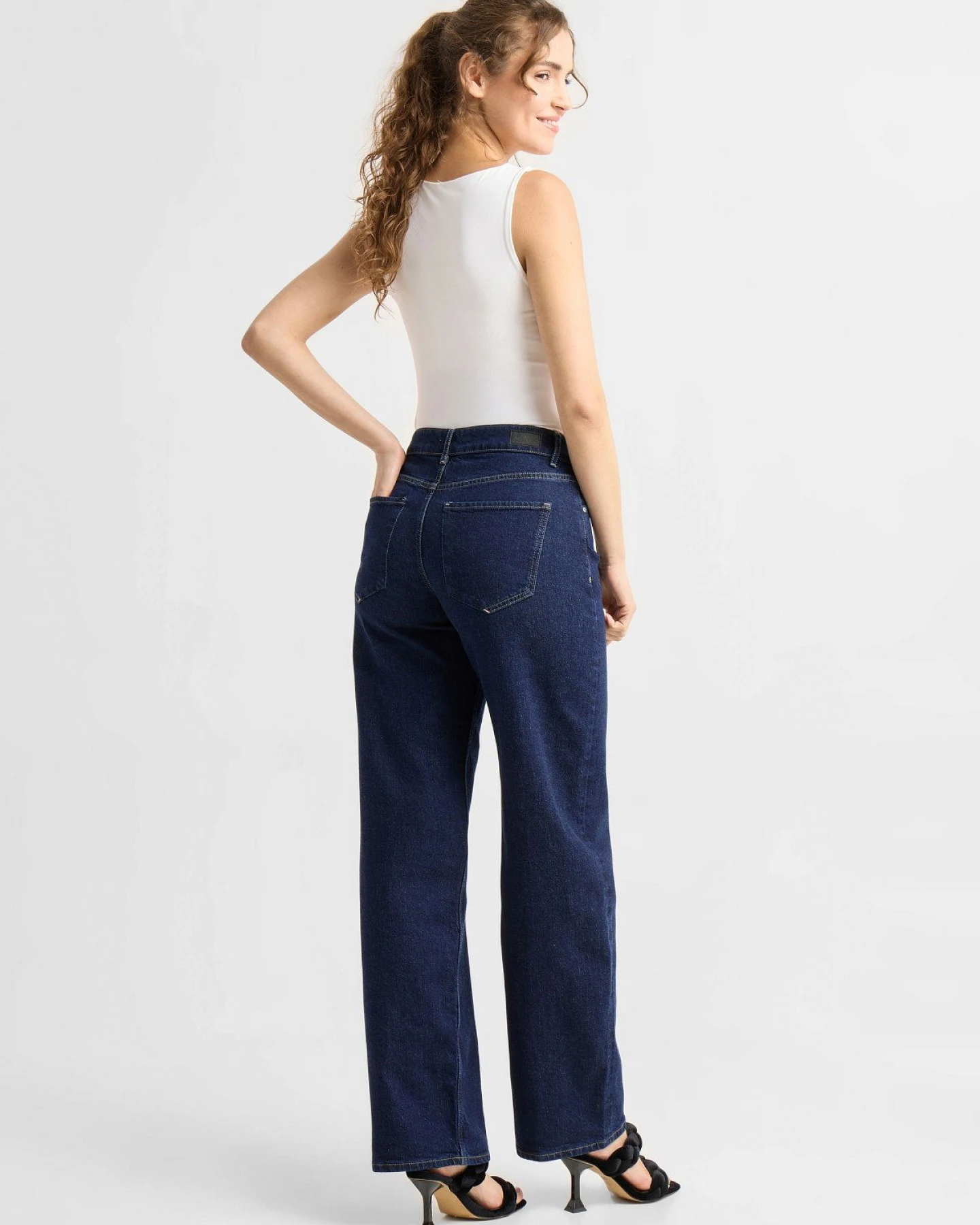 Jeans Ash Barrel Leg Minimal Stretch Dark Blue – Ansicht 6