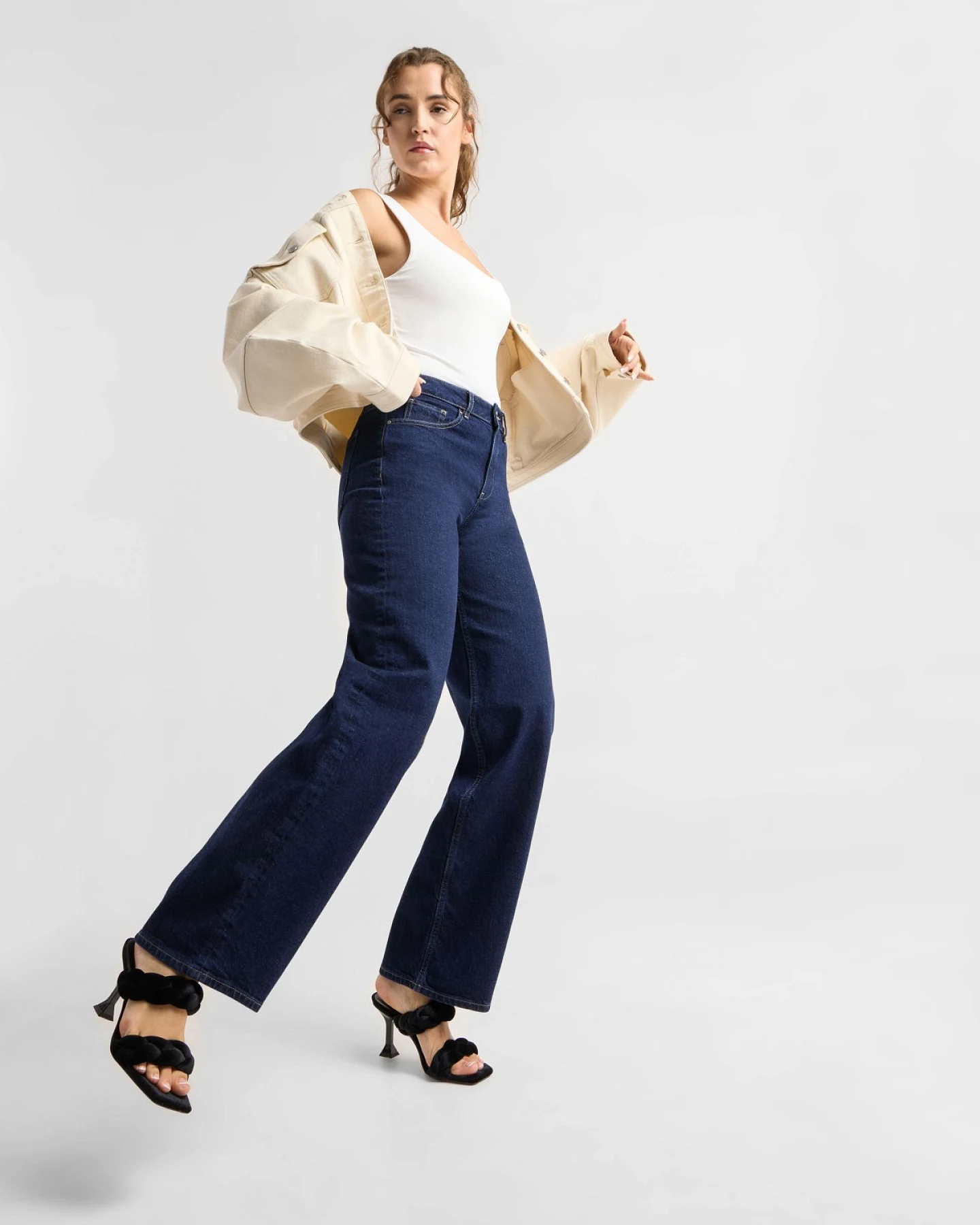 Jeans Ash Barrel Leg Minimal Stretch Dark Blue – Ansicht 6