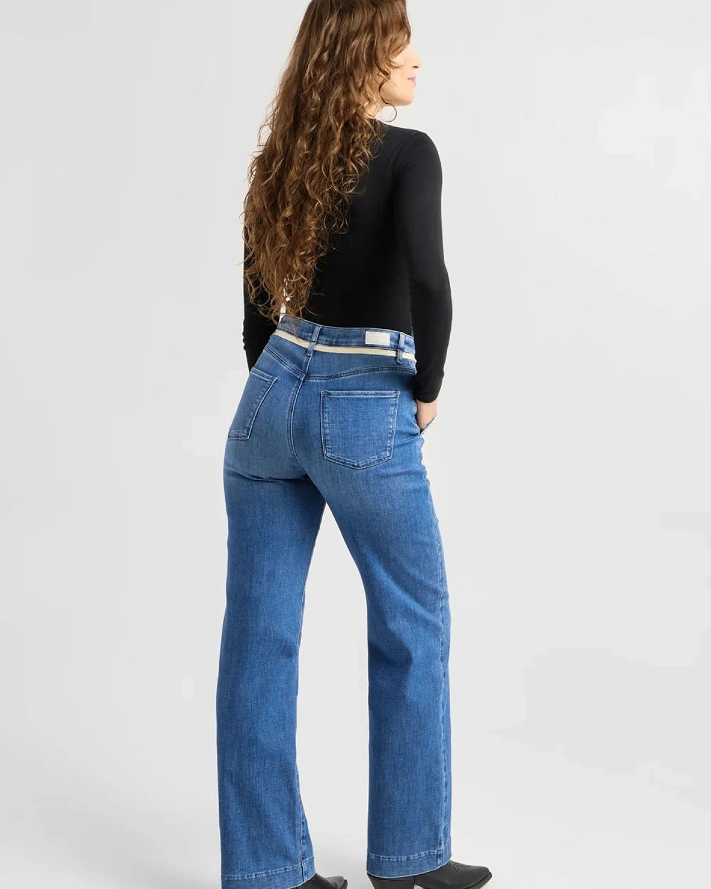 Jeans Dew Flared Soft Medium Blue – Ansicht 3