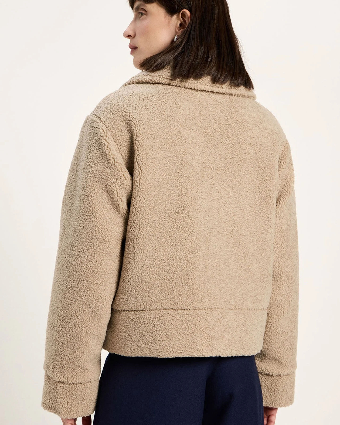 Jacke Teddy Beige – Ansicht 2