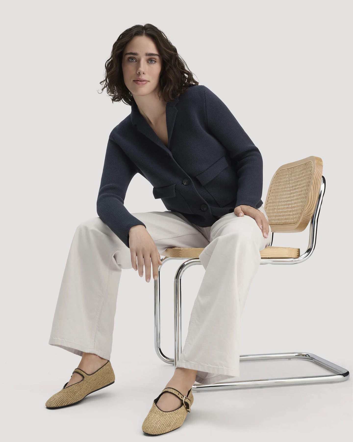 hessnatur Damen Jeans ALVA Wide Leg UNDYED aus Bio-Baumwolle mit TENCEL™ Lyocell - natur - Größe 30/34 – Ansicht 4