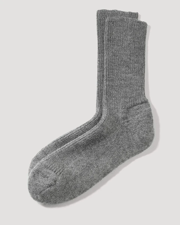 hessnatur Wollsocke aus Bio-Merinowolle - grau - Größe 36/37