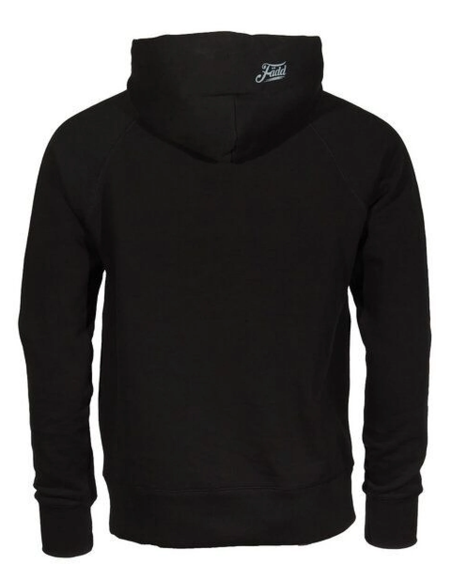 FÄDD Herren Sweatshirt Hoodie aus Bio-Baumwolle "Hipster Hans" Schwarz – Ansicht 2