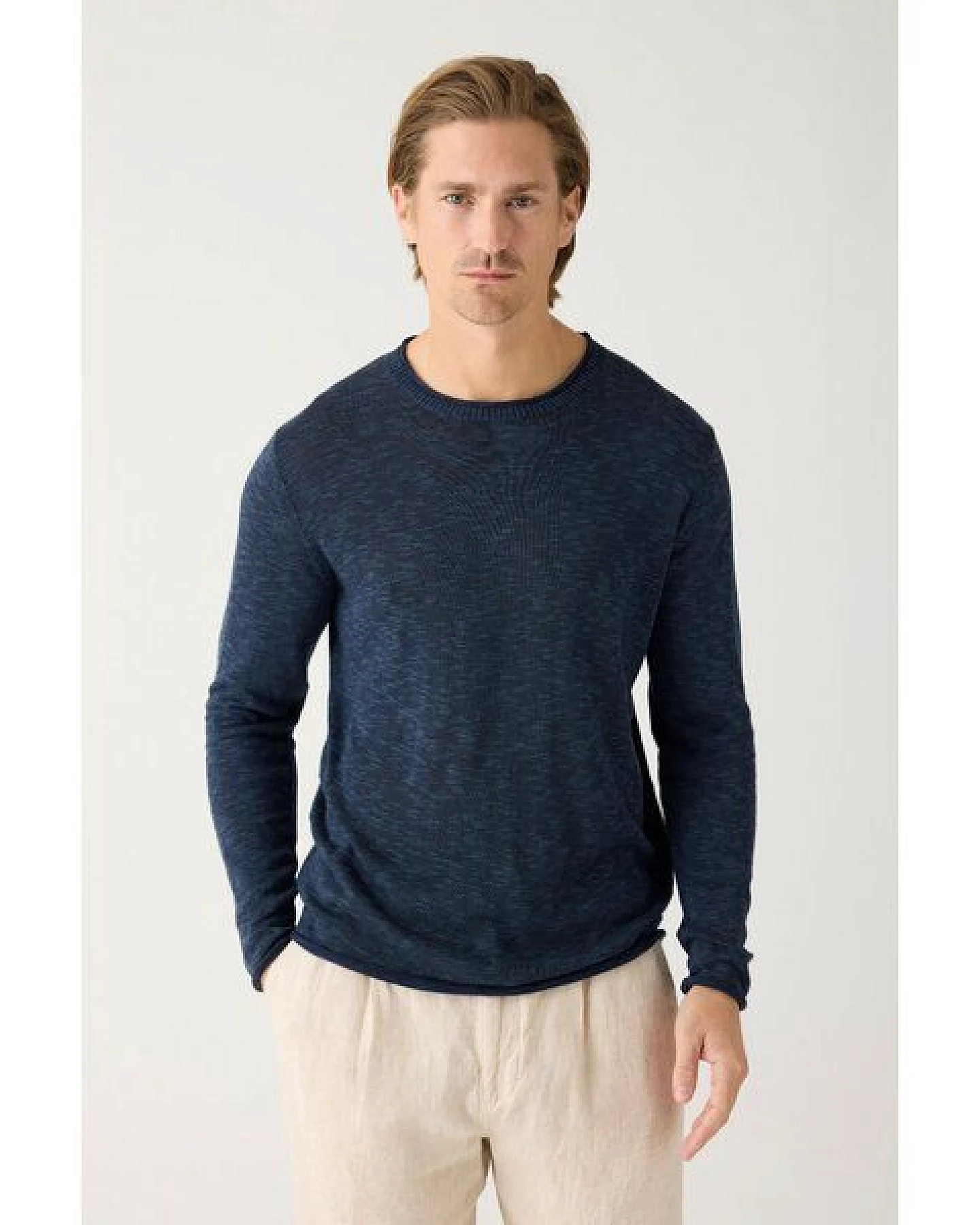 KnowledgeCotton Apparel Crew-Neck-Pullover aus Tencel Herren – Ansicht 2