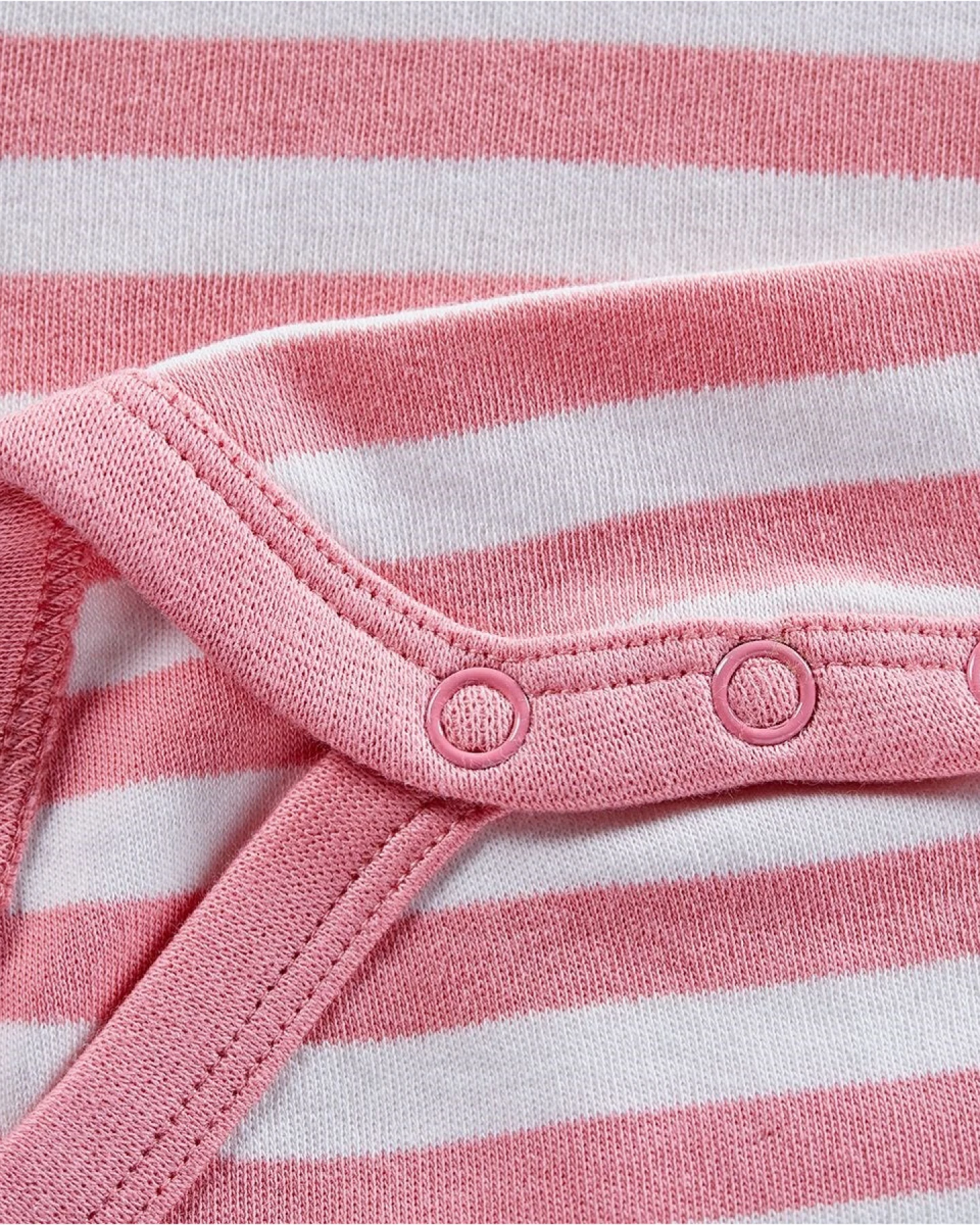 Baby Body Kurzarm Bio Baumwolle rosa-off white Gr.74/80 – Ansicht 2