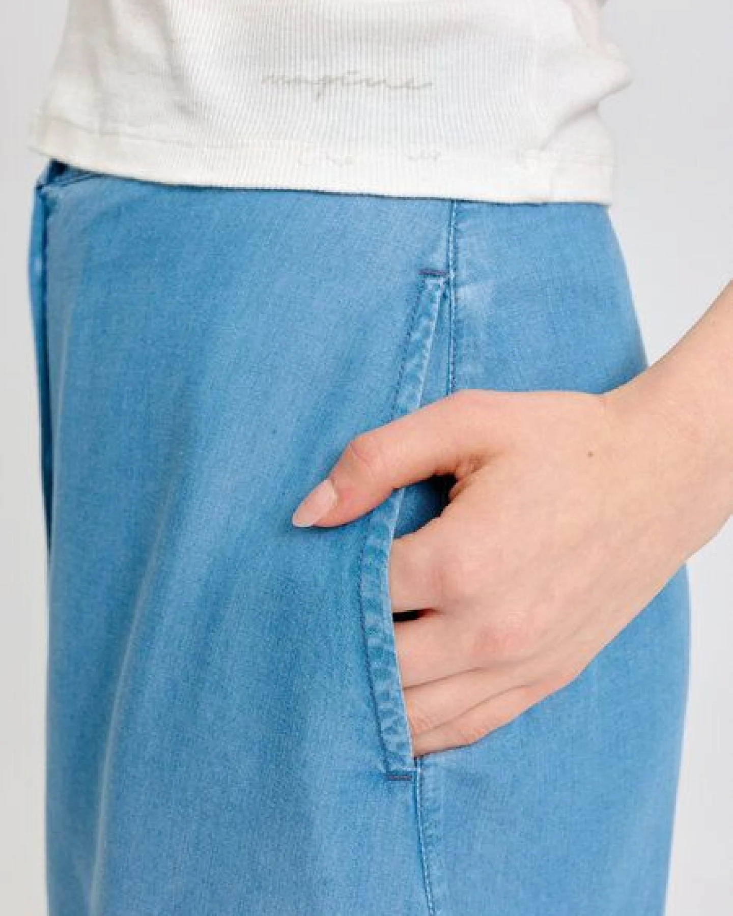 Mazine A-Jeans-Rock aus Tencel mit Knopfleiste – Ansicht 4
