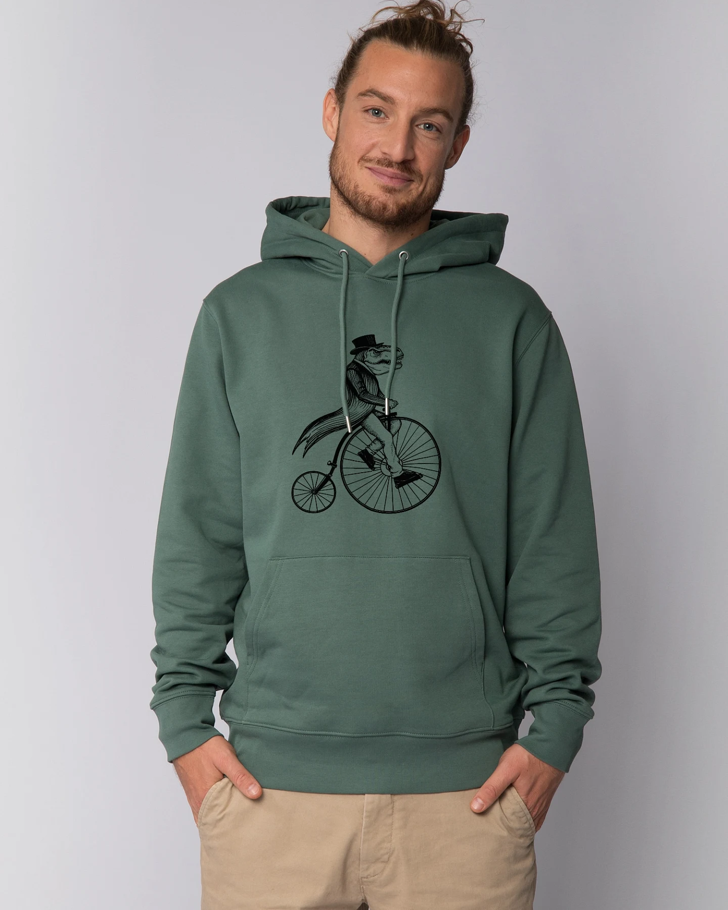 Watapparel Sweatshirt T-Rex auf Fahrrad – Ansicht 2