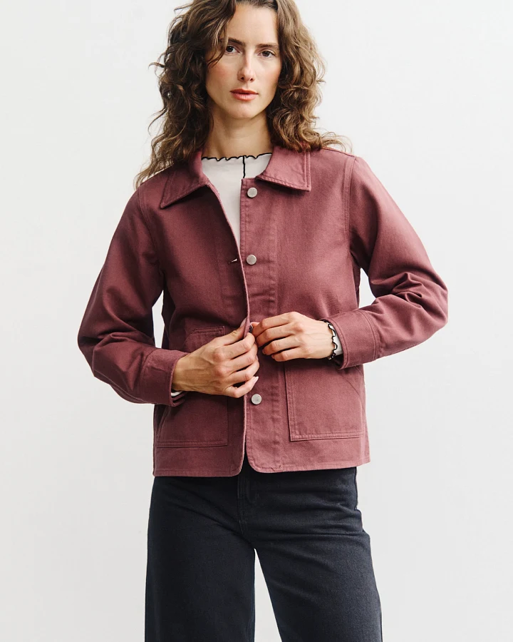 Rotholz Damen vegan Kurze Jacke Rot