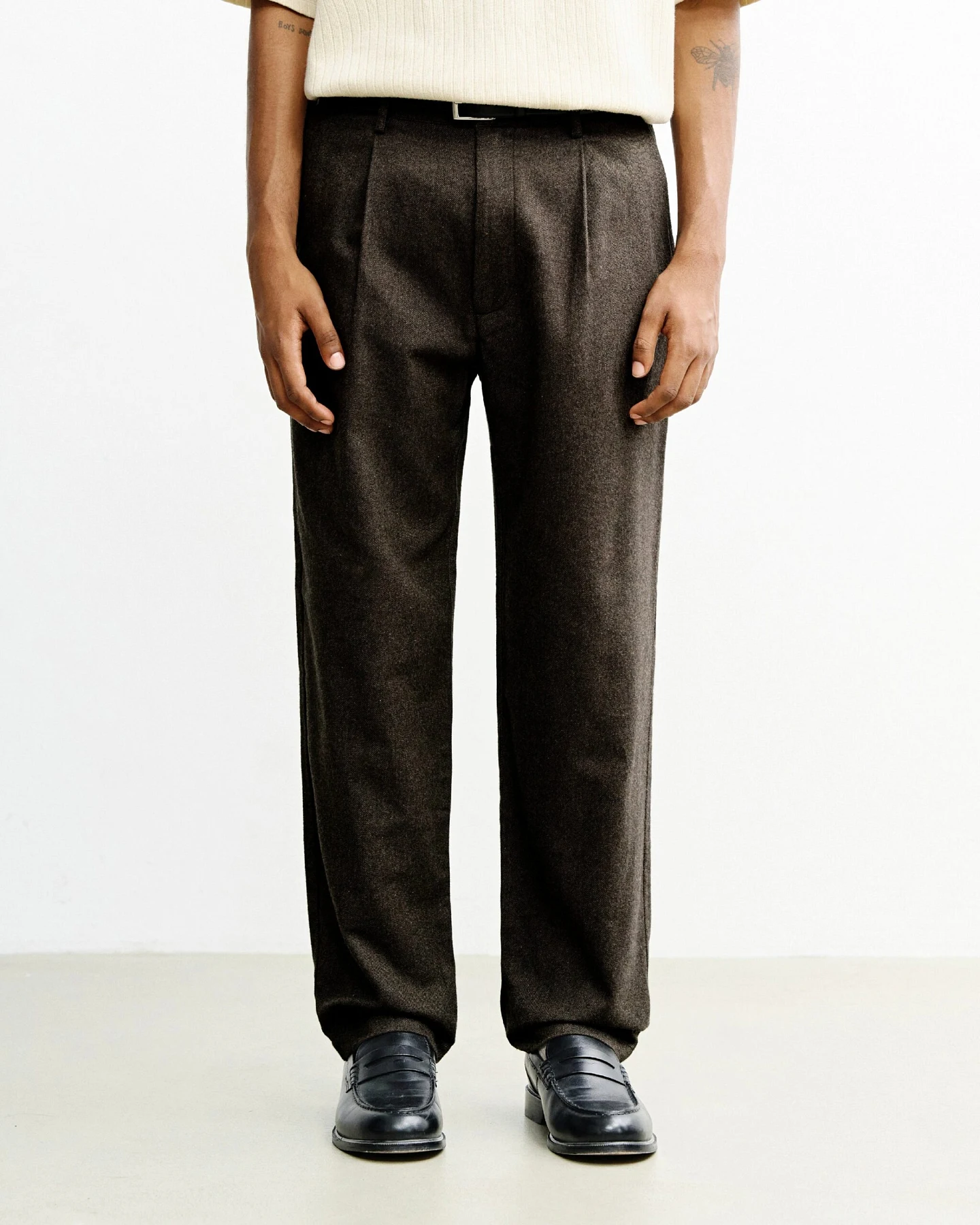 Rotholz Herren vegan Alltags-Hose Aus Flanell Braun – Ansicht 2