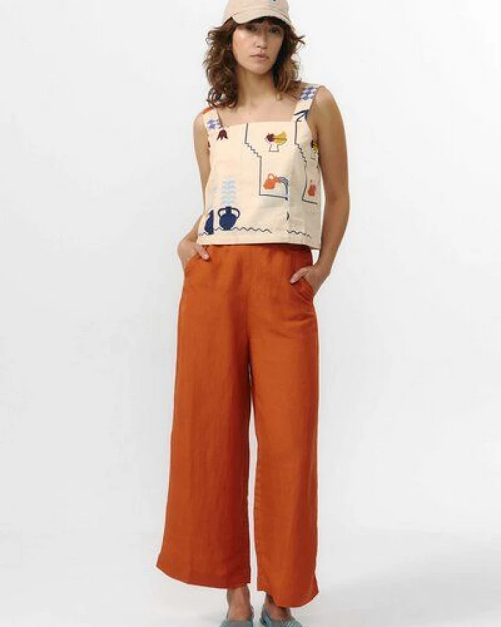 Suite13lab Cropped-Top ODIEL im Holiday-Print