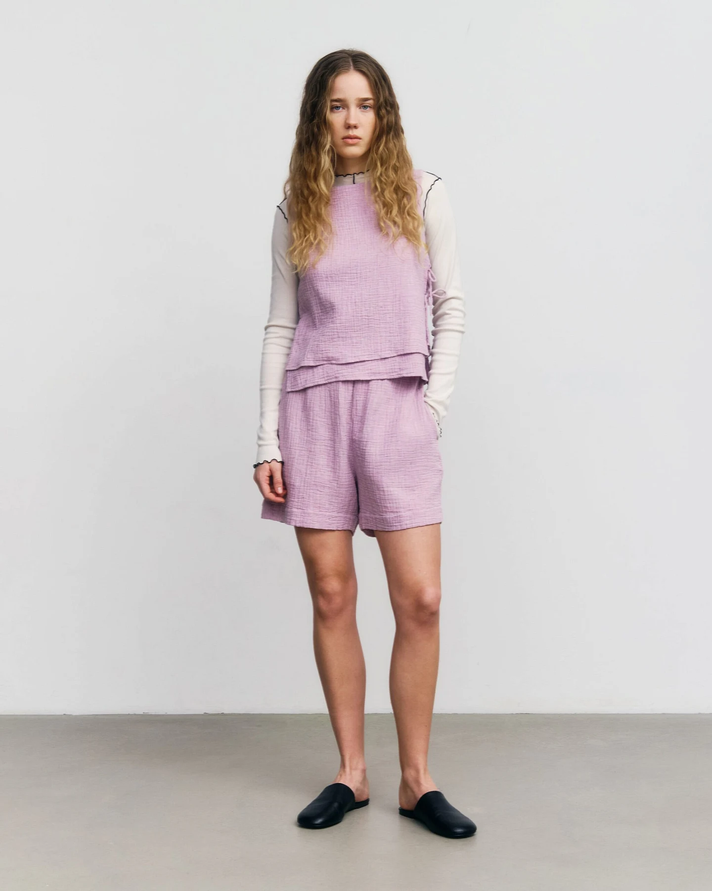 Rotholz Damen vegan Wrap Top Pink Mist – Ansicht 2