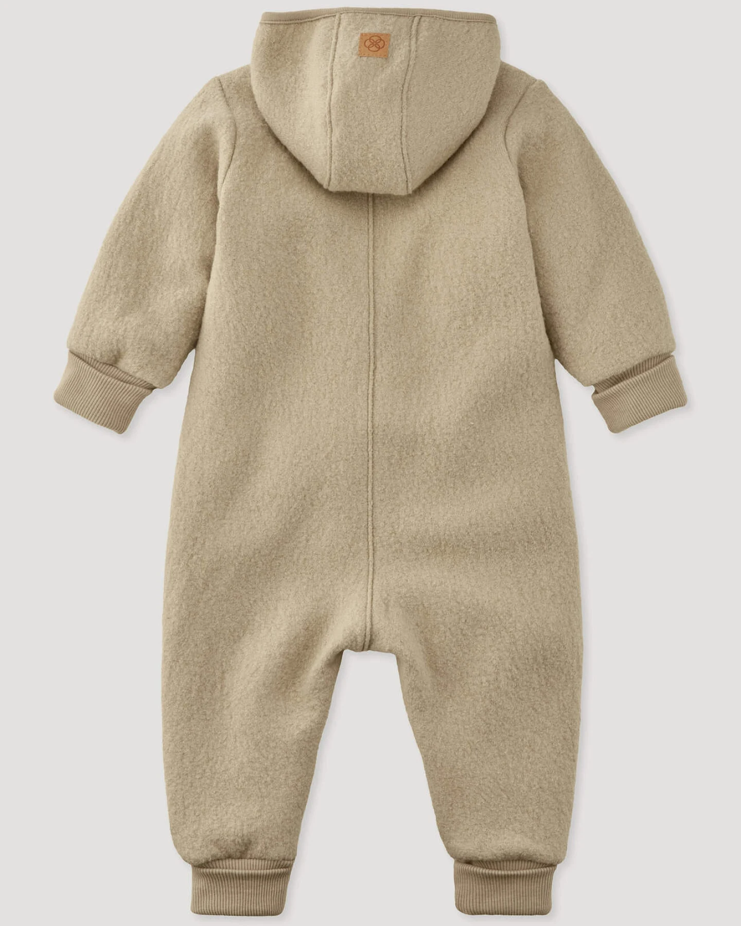 hessnatur Baby Walkoverall aus Bio-Merinowolle - beige - Größe 50/56 – Ansicht 2
