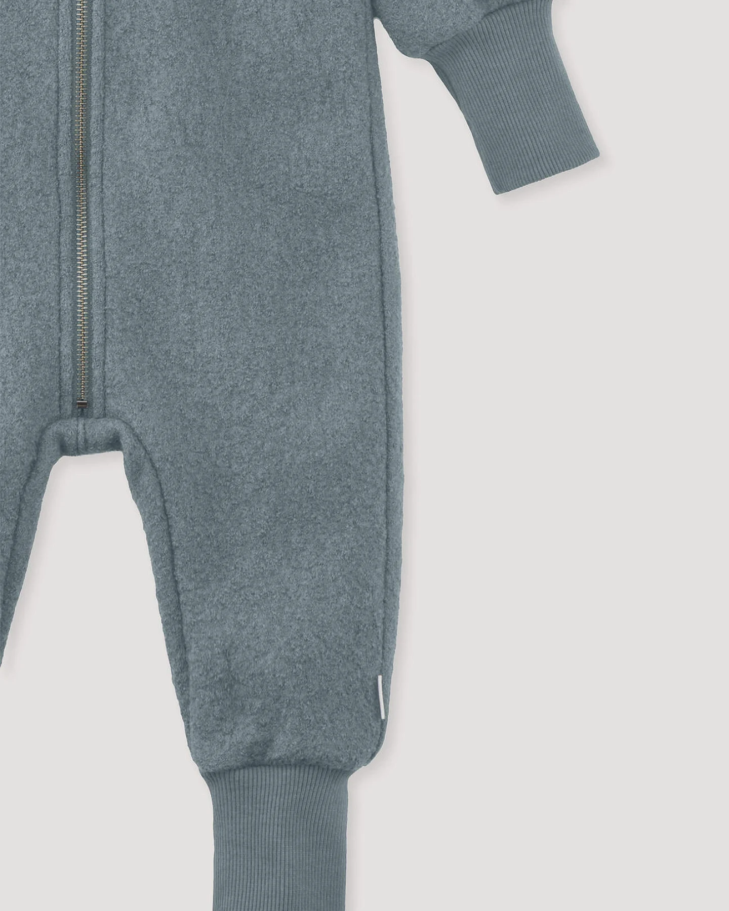 hessnatur Baby Walkoverall aus Bio-Merinowolle - blau - Größe 50/56 – Ansicht 3