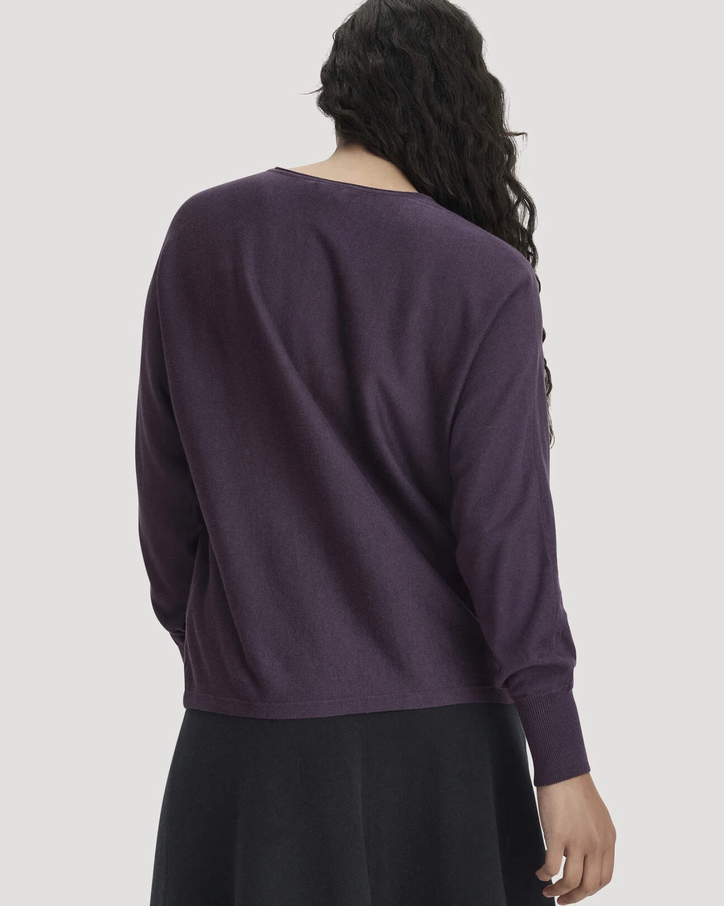 hessnatur Damen Pullover Oversize aus TENCEL™ Lyocell und Bio-Baumwolle - lila - Größe L – Ansicht 3