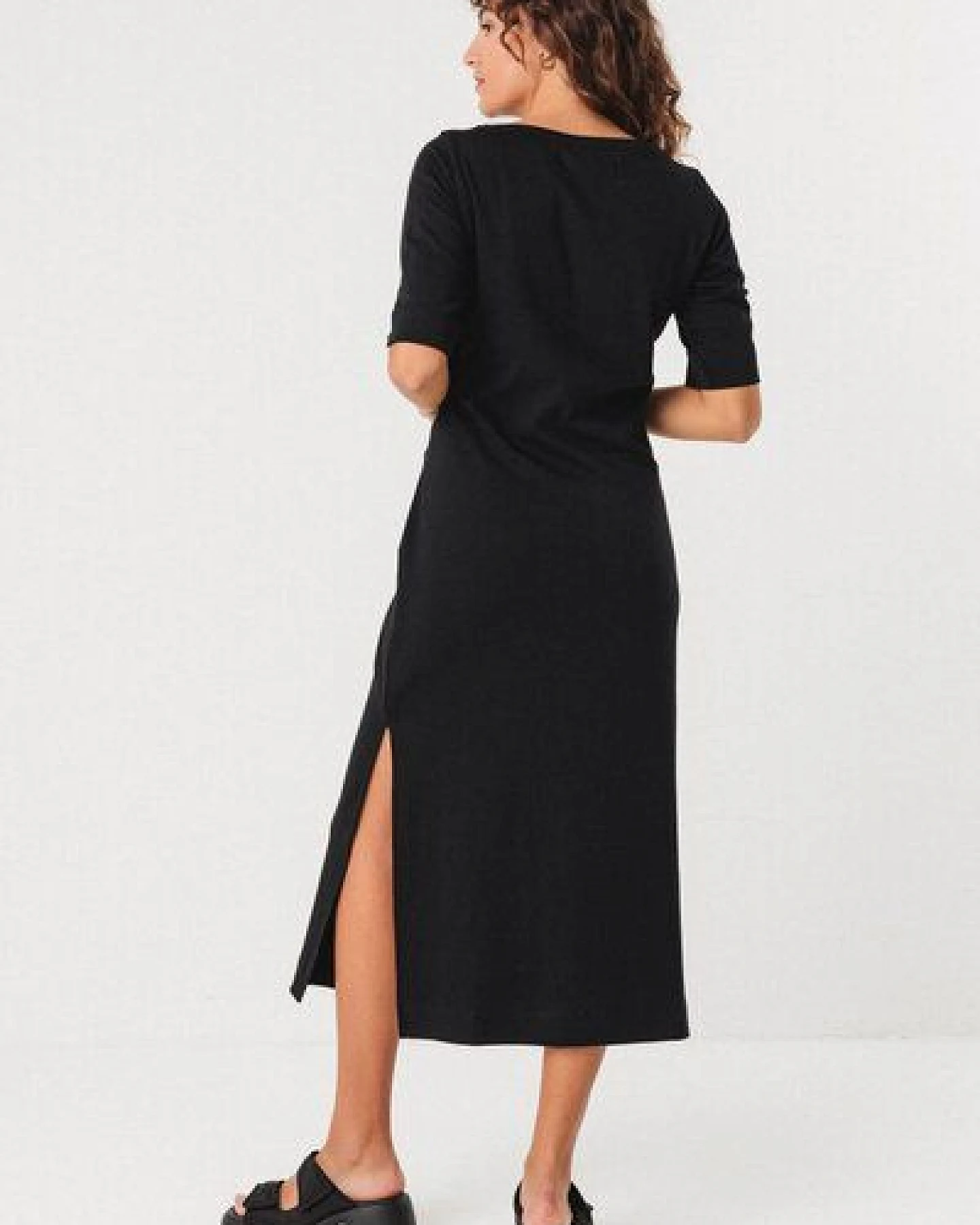 SKFK Kleid - ANI schwarz mit Bindedetail – Ansicht 3