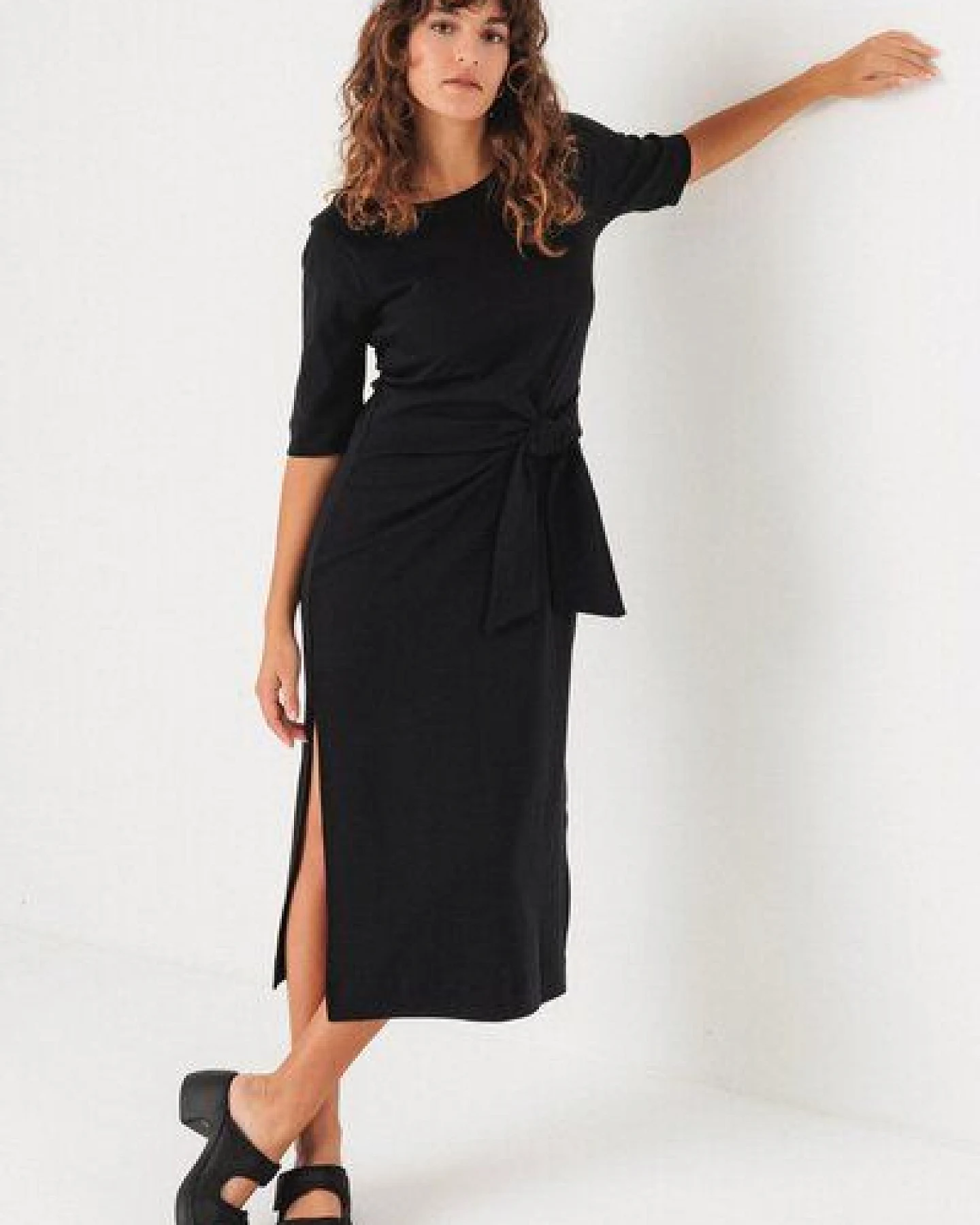 SKFK Kleid - ANI schwarz mit Bindedetail – Ansicht 4