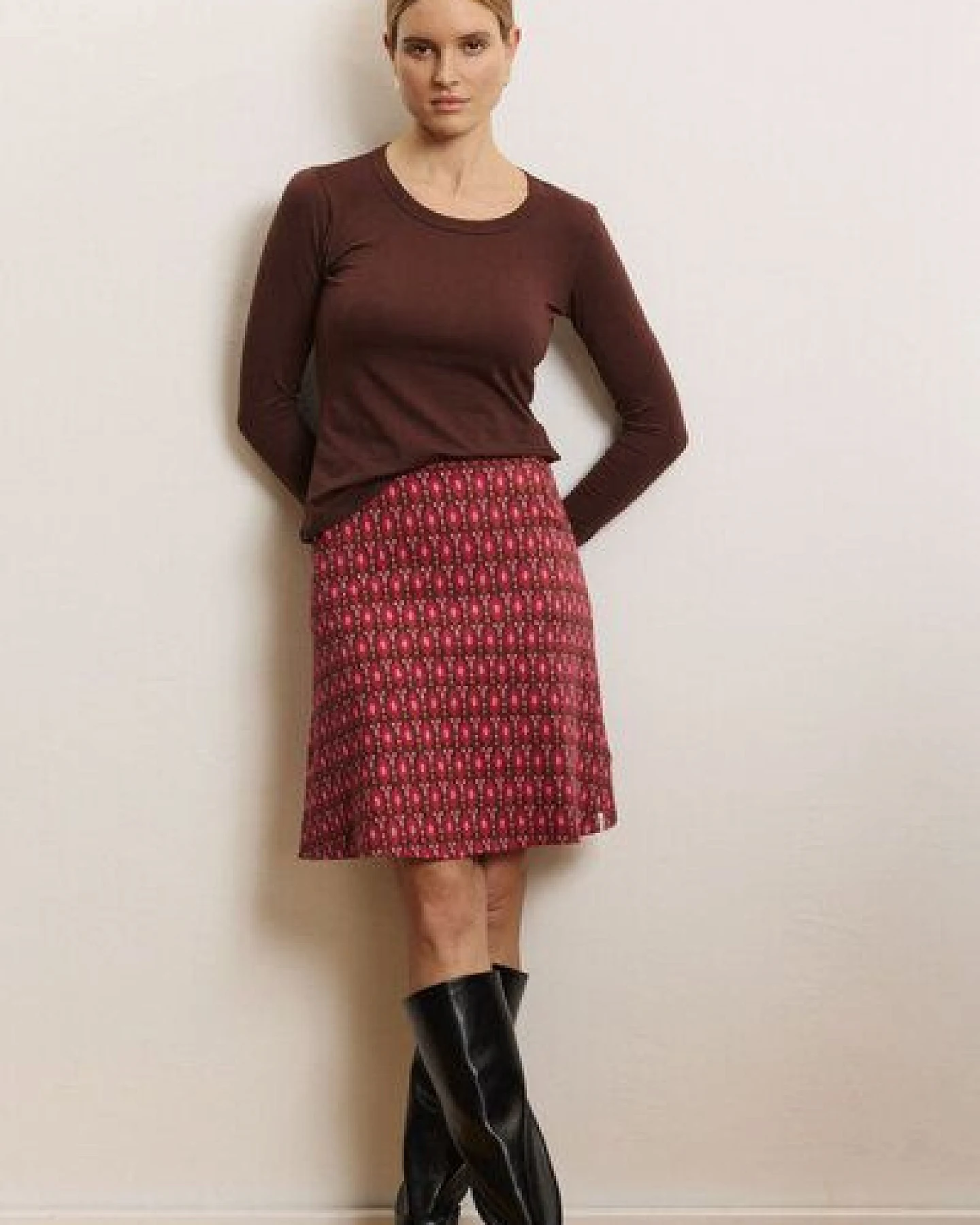 TRANQUILLO Jacquard-Rock Sabinee aus GOTS-Bio-Baumwolle – Ansicht 4