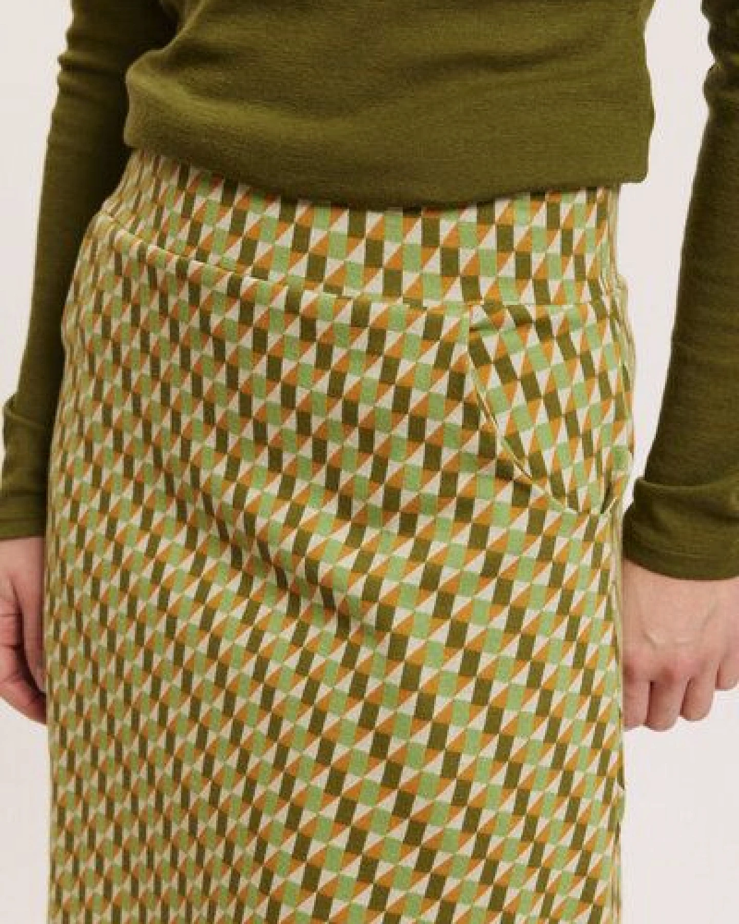 TRANQUILLO Jacquard-Rock Sabinee aus GOTS-Bio-Baumwolle – Ansicht 3