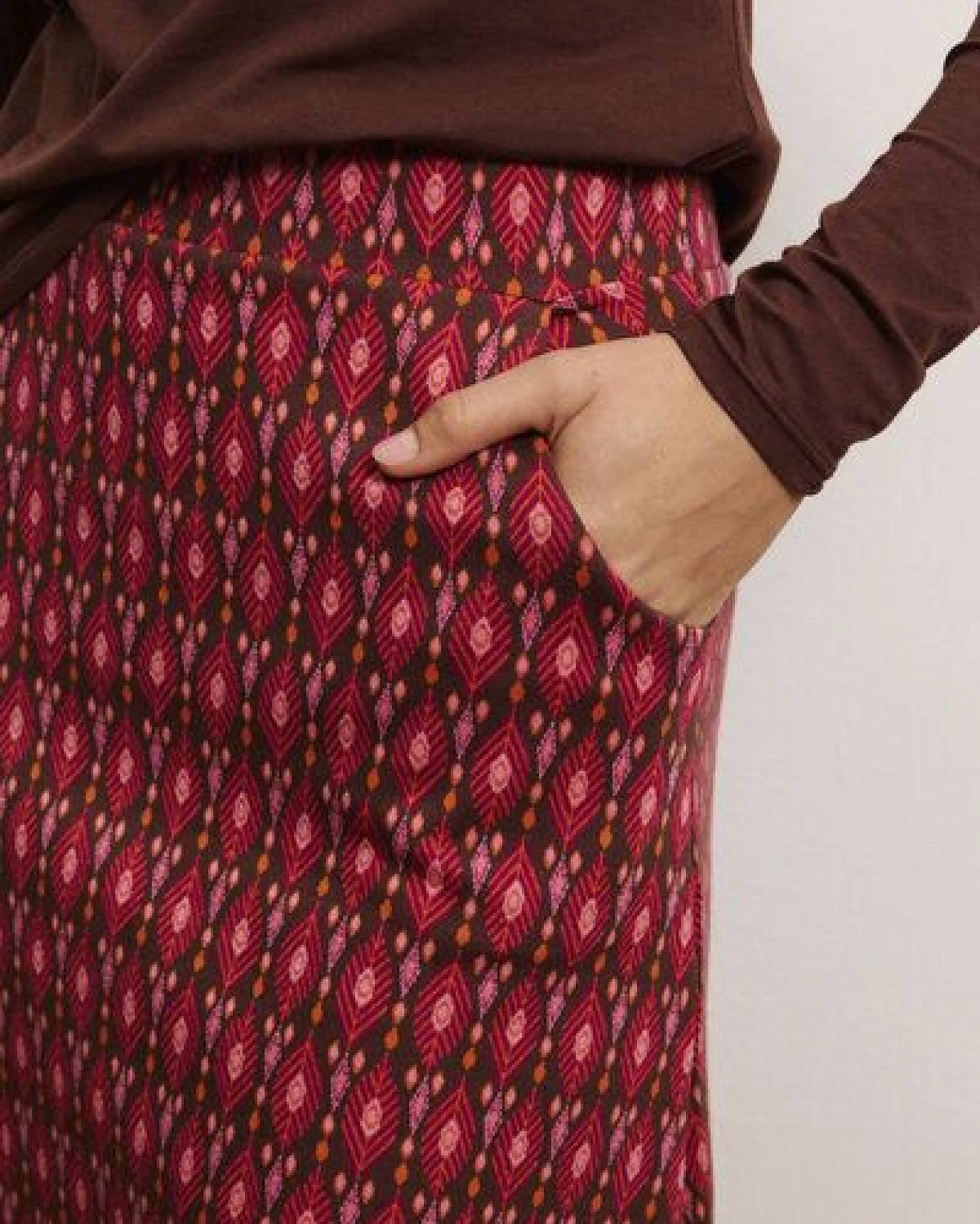 TRANQUILLO Jacquard-Rock Sabinee aus GOTS-Bio-Baumwolle – Ansicht 3