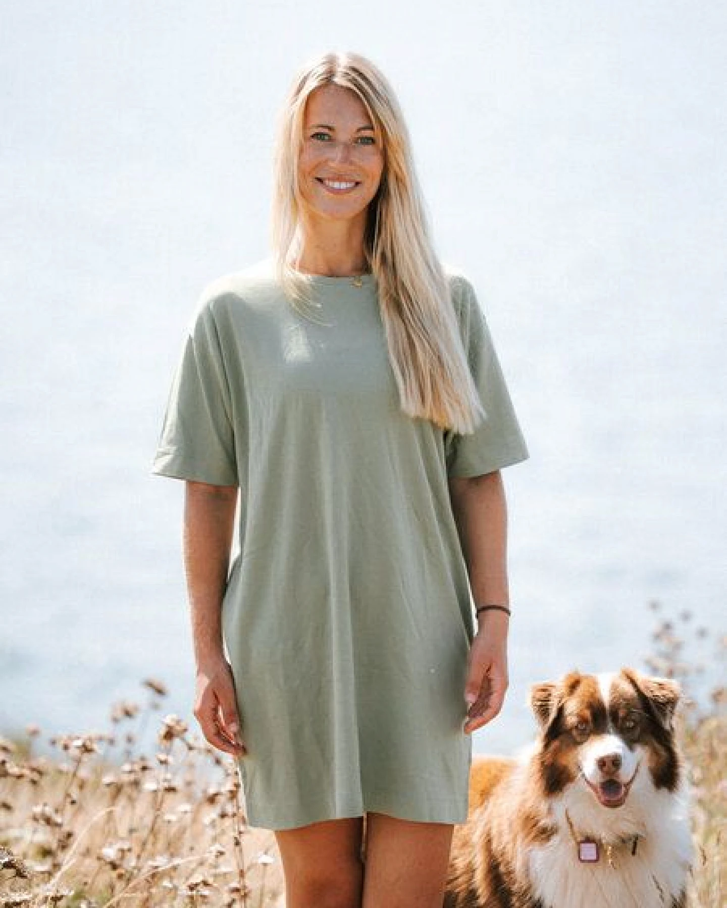 FUXBAU Frauen T-Shirt Kleid – Ansicht 3