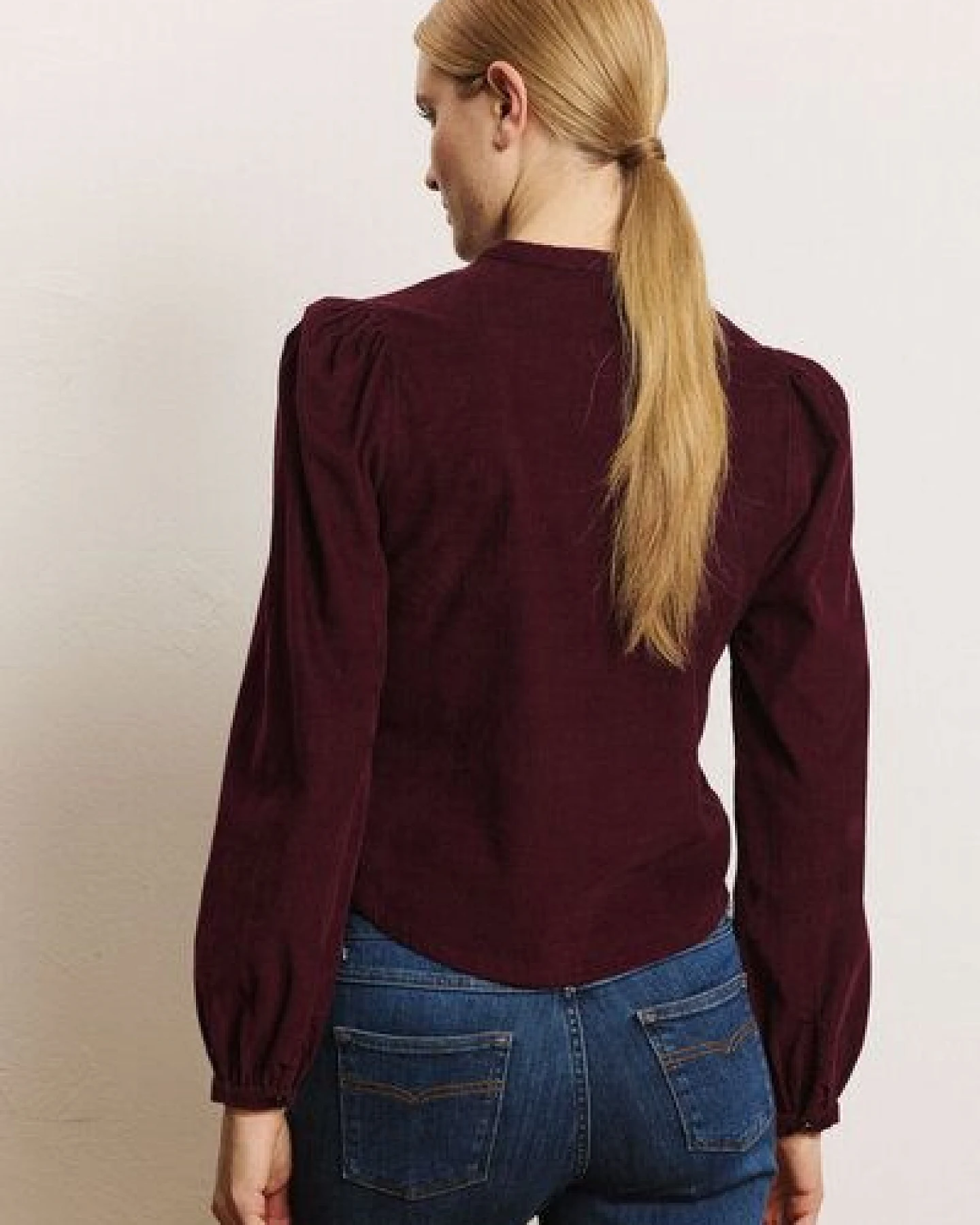 TRANQUILLO Cordbluse Anitaa aus GOTS-Bio-Baumwolle – Ansicht 2