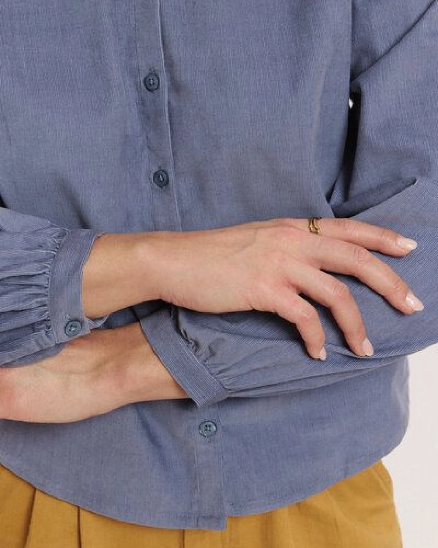 TRANQUILLO Cordbluse Anitaa aus GOTS-Bio-Baumwolle – Ansicht 3