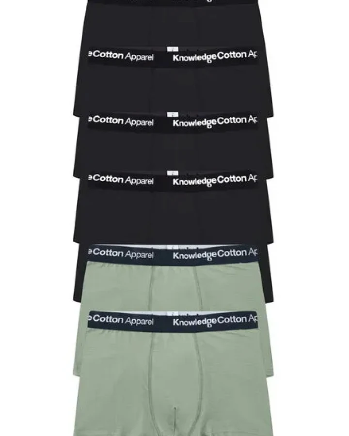 KnowledgeCotton Apparel 6er Pack Boxershorts - 6 pack solid colored underwear - GOTS/Vegan